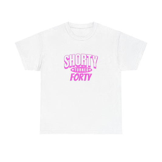 Personalized Shorty Forty Unisex Tee Unisex Birthday Celebration Tee - Shorty Turned Forty, Fun T-Shirt, Retro Gift, Milestone Birthday Apparel, Unique Party Wear