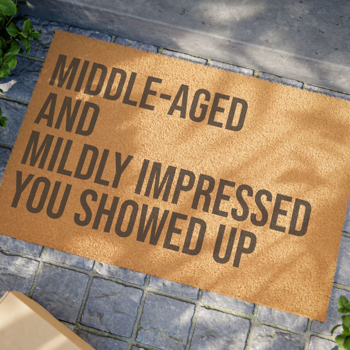 Doormat - Middle Aged and Mildly Impressed You Showed Up Funny Home Entrance Mat