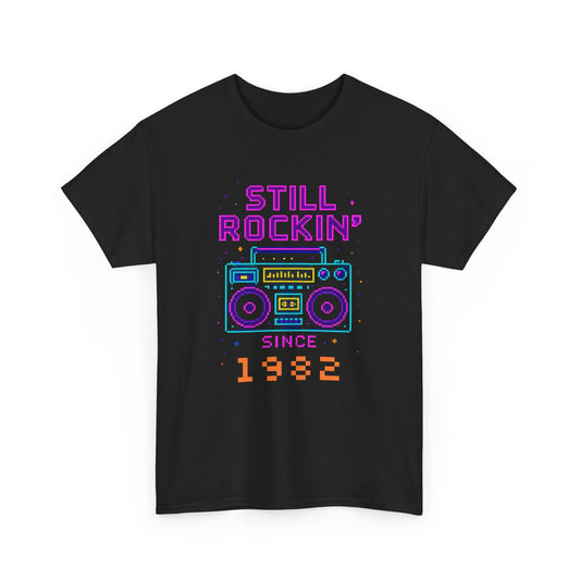 Personalized Birth Year Boombox Unisex Tee - Retro Nostalgia Personalized Shirt