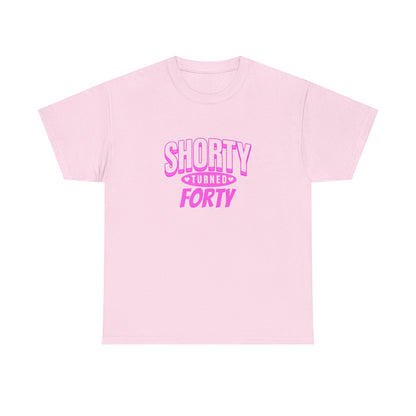 Personalized Shorty Forty Unisex Tee Unisex Birthday Celebration Tee - Shorty Turned Forty, Fun T-Shirt, Retro Gift, Milestone Birthday Apparel, Unique Party Wear