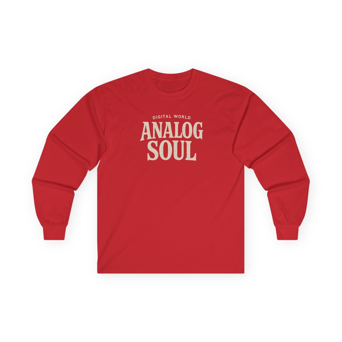 Personalize Digital World Analog Soul Long Sleeve Tee with Birth Year or Name Unisex Ultra Cotton Long Sleeve Tee