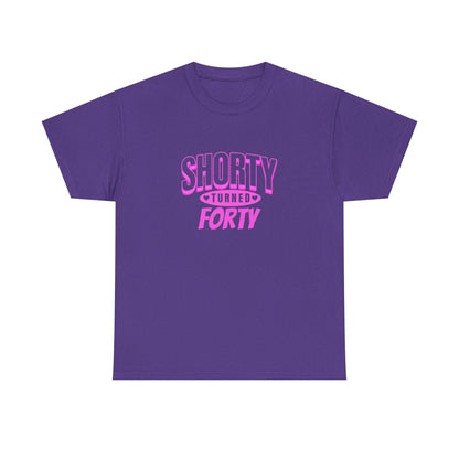 Personalized Shorty Forty Unisex Tee Unisex Birthday Celebration Tee - Shorty Turned Forty, Fun T-Shirt, Retro Gift, Milestone Birthday Apparel, Unique Party Wear
