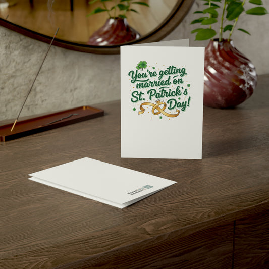 St. Patrick's Day Wedding Greeting Card — "You're getting married on St. Patrick's Day!"