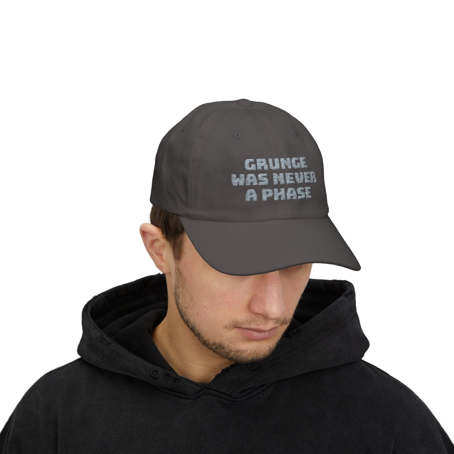 Grunge Phase Dad Cap, Vintage Style Hat, Casual Streetwear, Music Lover Gift, Trendy Accessory for Teens and Adults