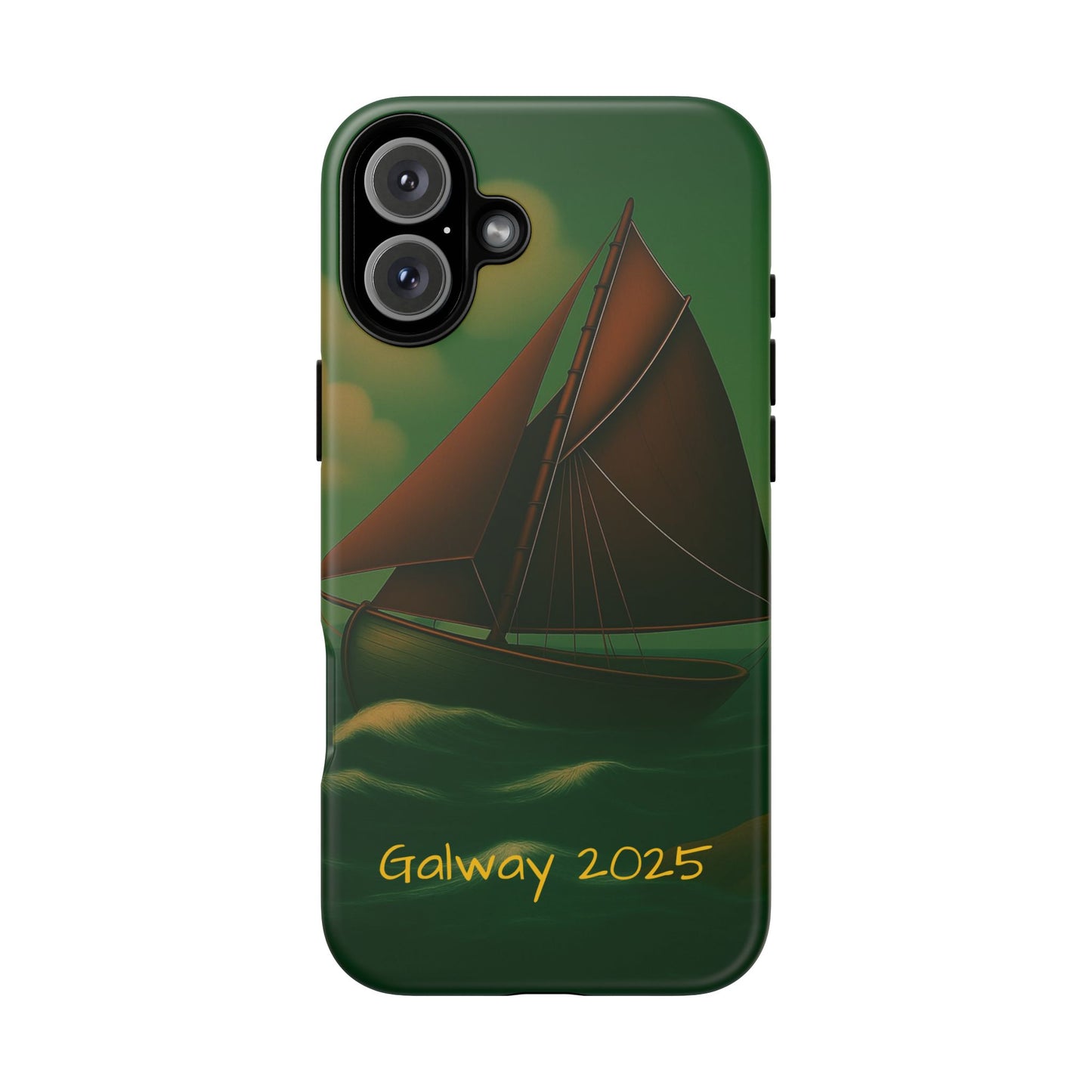 Personalize Galway Hooker Phone Case, Nautical Phone Cover, Tough Cases for Adventurers, Boating Accessories, Gift Sailboat