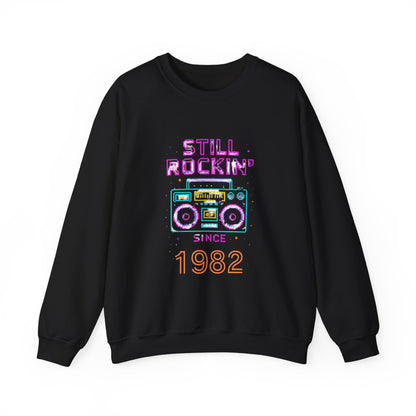 Personalize Retro Music Crewneck Sweatshirt, Vintage Sweatshirt, 80s Style Apparel, Comfortable Casual Wear, Gift for Music Lovers, Trendy Fashion