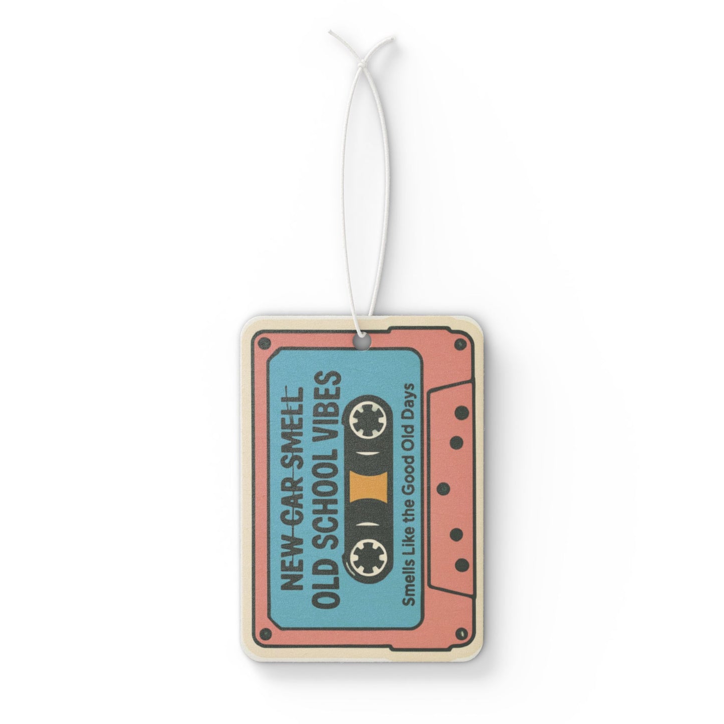 Car Air Freshener - Retro Cassette Tape Design 'Old School Vibes'
