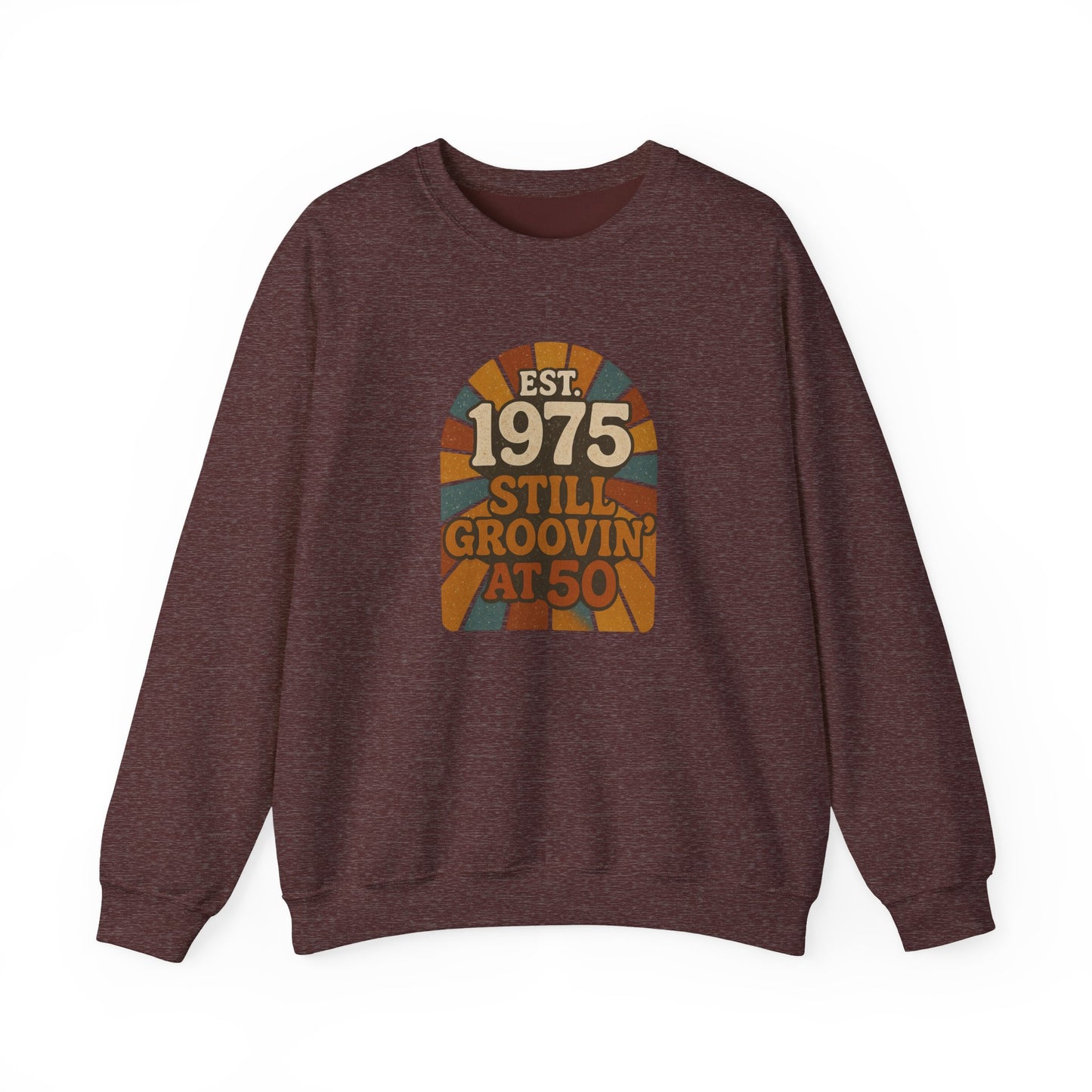 Vintage 1975 Crewneck Sweatshirt, Birthday Gift, Milestone Celebration, Cozy Style, Retro Sweatshirt