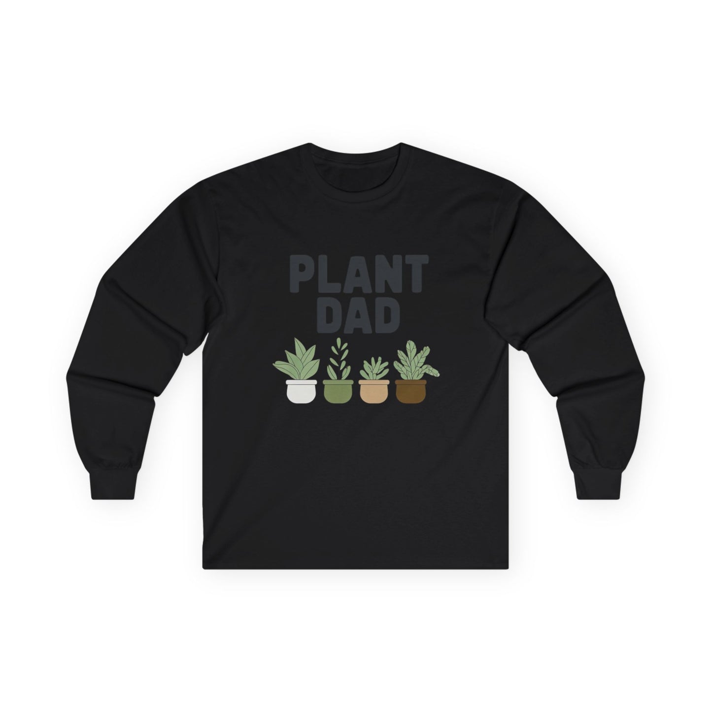 Personalize Plant Dad Long Sleeve Tee, Gift for Plant Lovers, Gardening Apparel, Unisex T-Shirt, Eco-Friendly Fashion, Birthday or Father's Day