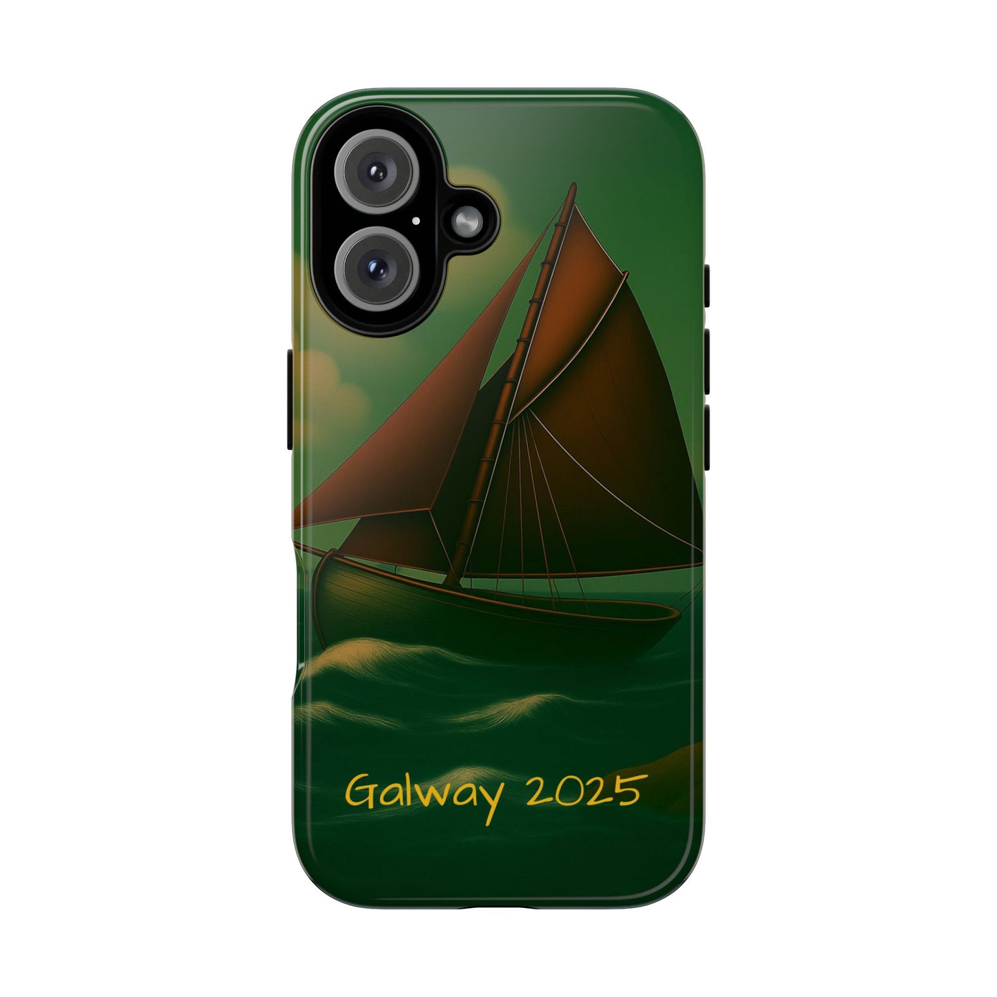 Personalize Galway Hooker Phone Case, Nautical Phone Cover, Tough Cases for Adventurers, Boating Accessories, Gift Sailboat