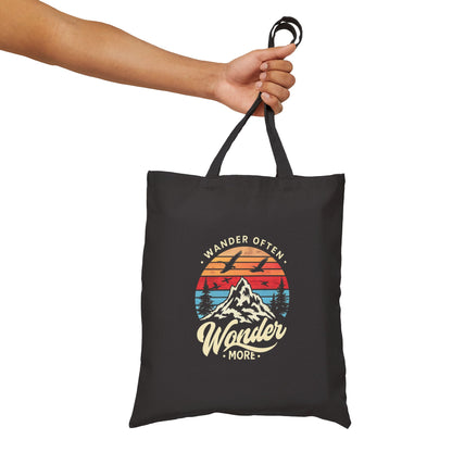 Personalize Canvas Tote Bag Wander Often Wonder More Reflective Soul-Searching Vibe
