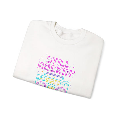 Personalize Retro Music Crewneck Sweatshirt, Vintage Sweatshirt, 80s Style Apparel, Comfortable Casual Wear, Gift for Music Lovers, Trendy Fashion