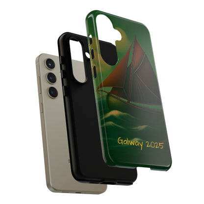 Personalize Galway Hooker Phone Case, Nautical Phone Cover, Tough Cases for Adventurers, Boating Accessories, Gift Sailboat