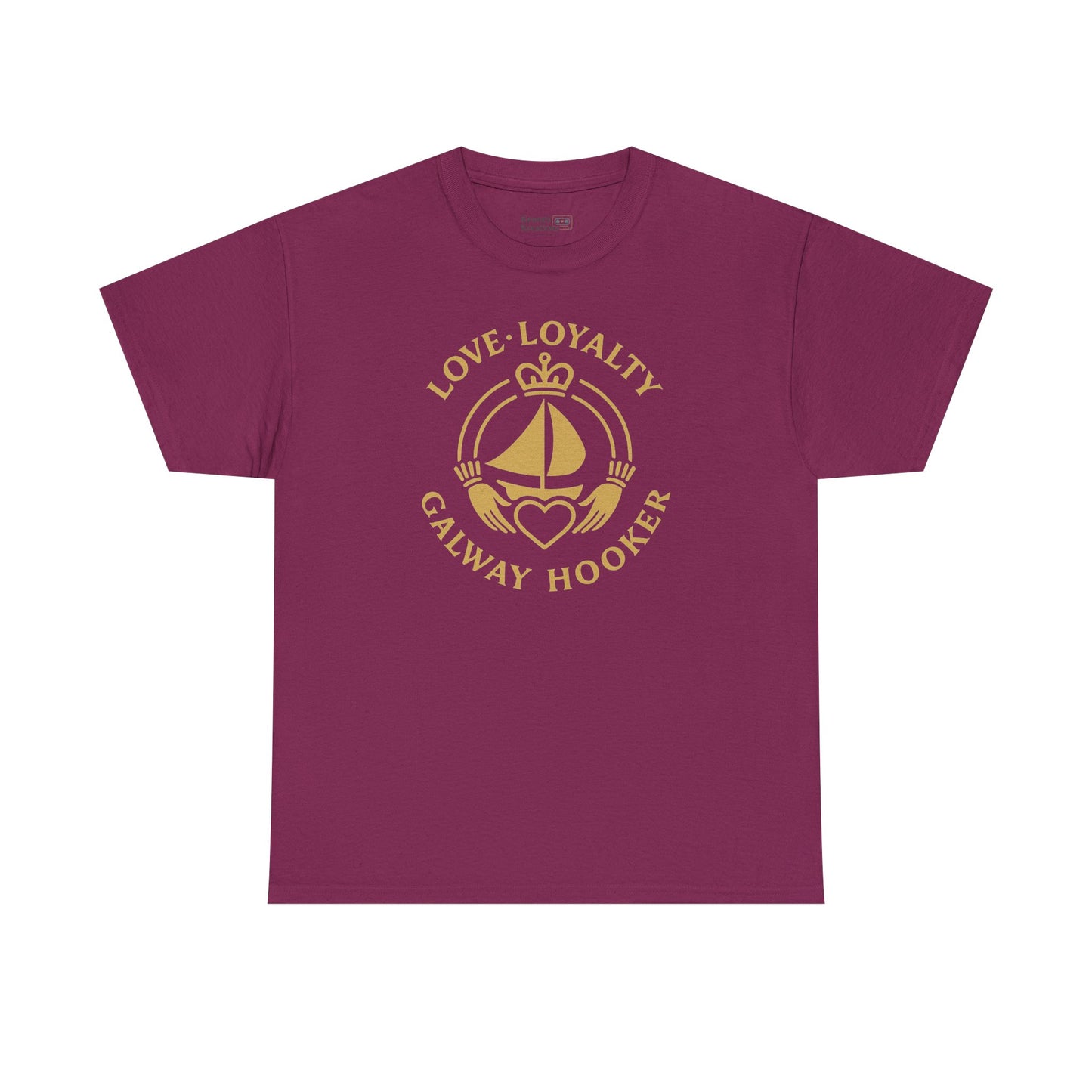 Unisex Heavy Cotton Tee Love and Loyalty, Ocean Lover Gift, Boating Apparel, Galway Hooker Tee, Ireland
