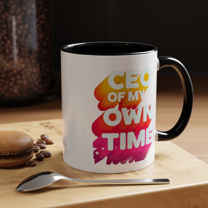 Personalize CEO of My Own Time Coffee Mug | Inspirational Accent Mug | Unique Gift for Entrepreneurs, Graduations, or Motivational Breaks, [...]