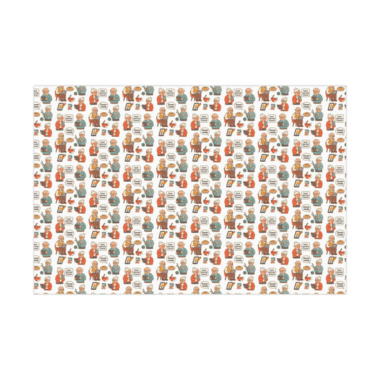 Wrapping Paper Set - Grandma and Grandpa Funny Sayings I'm Zoom Ready