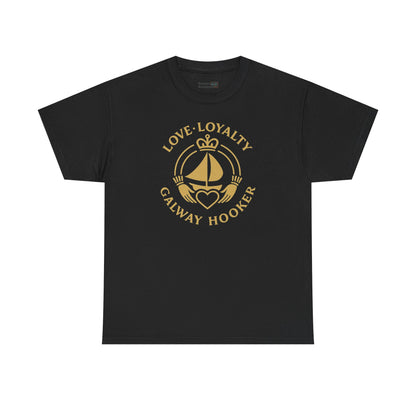 Unisex Heavy Cotton Tee Love and Loyalty, Ocean Lover Gift, Boating Apparel, Galway Hooker Tee, Ireland