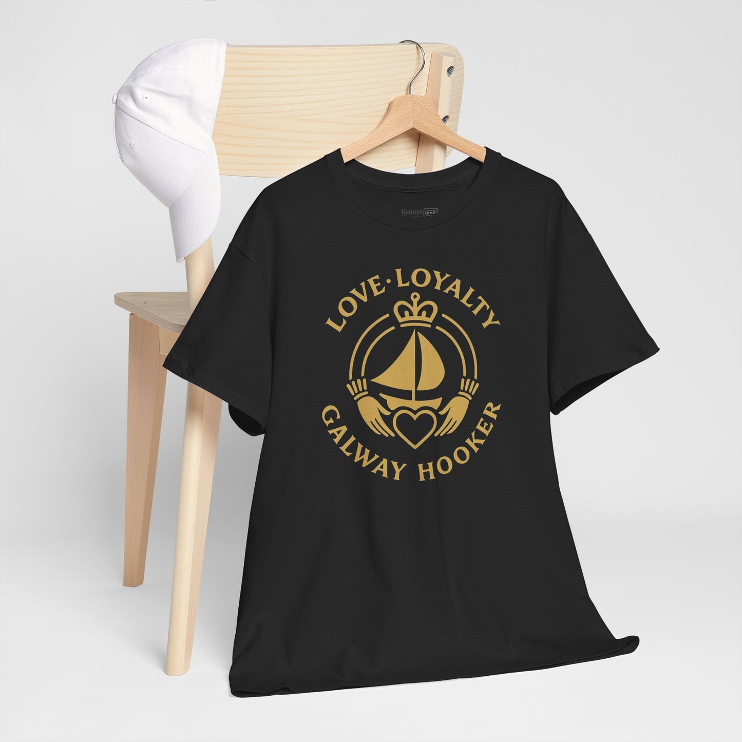 Unisex Heavy Cotton Tee Love and Loyalty, Ocean Lover Gift, Boating Apparel, Galway Hooker Tee, Ireland