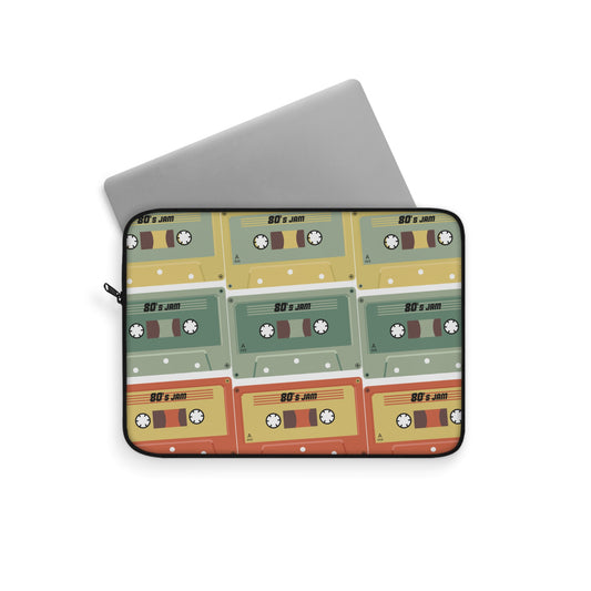 Fun 80s 90s Cassette Laptop Sleeve - Unique Tech Accessory, Gift for Geeks, Midlife Crisis Humor, Computer Case for Home, Office