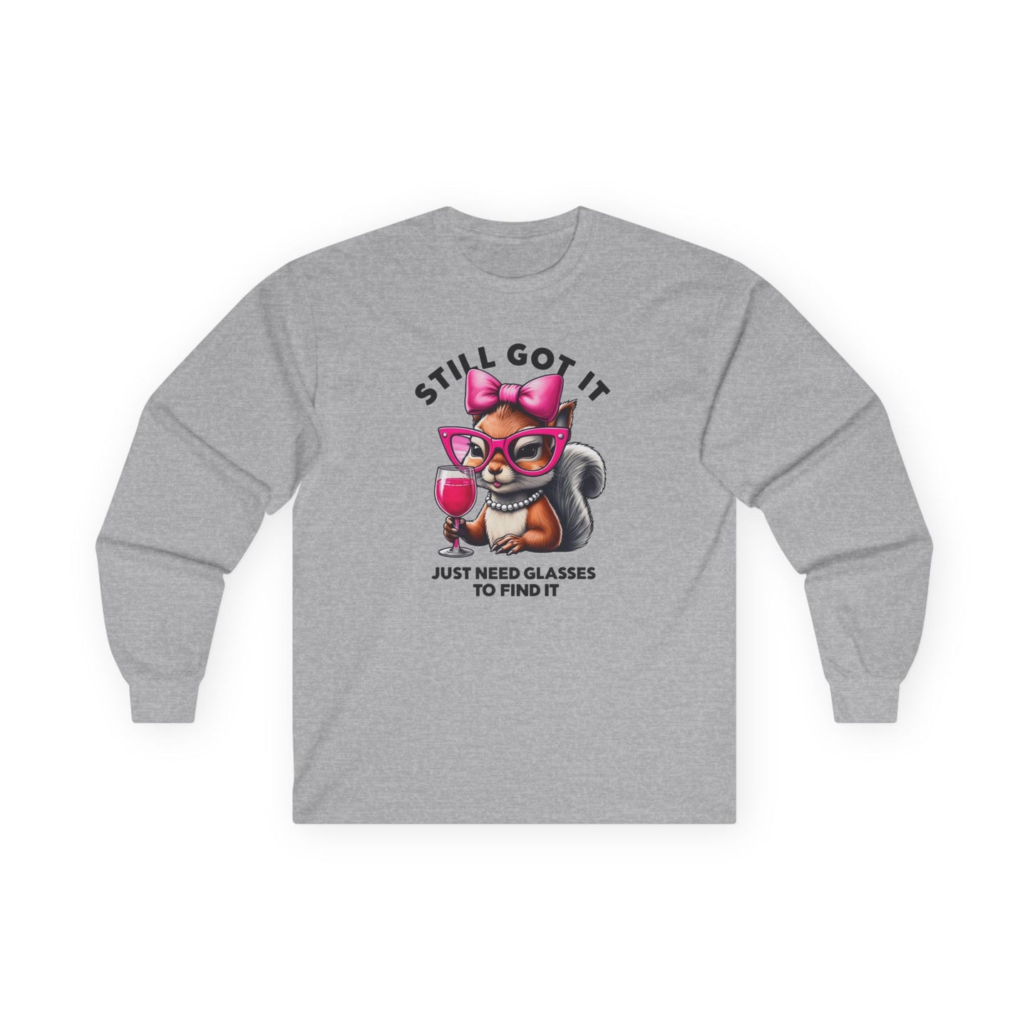 Funny Squirrel Glasses Unisex Long Sleeve Tee
