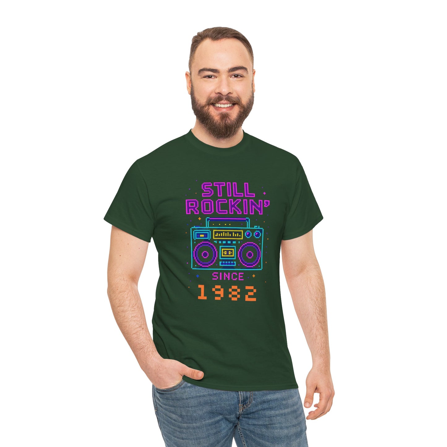 Personalized Birth Year Boombox Unisex Tee - Retro Nostalgia Personalized Shirt