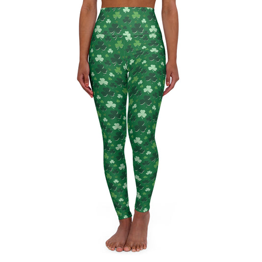 St. Patrick's Day Shamrock High Waisted Yoga Leggings