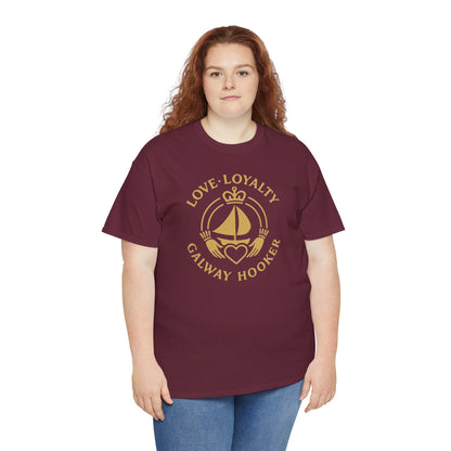 Unisex Heavy Cotton Tee Love and Loyalty, Ocean Lover Gift, Boating Apparel, Galway Hooker Tee, Ireland