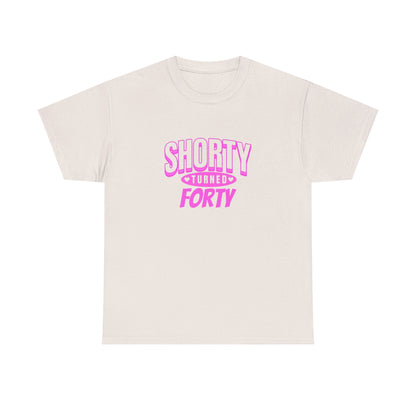 Personalized Shorty Forty Unisex Tee Unisex Birthday Celebration Tee - Shorty Turned Forty, Fun T-Shirt, Retro Gift, Milestone Birthday Apparel, Unique Party Wear