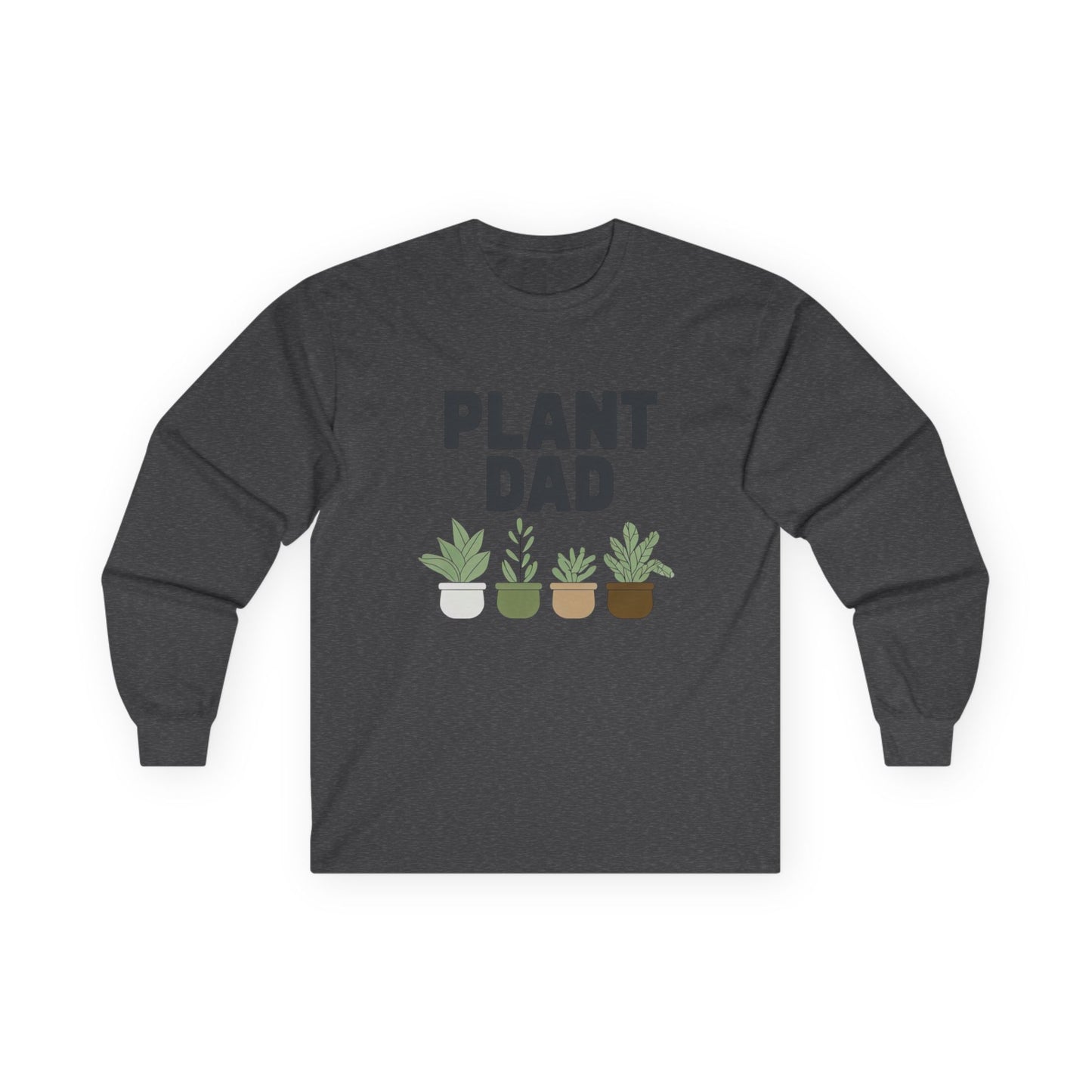 Personalize Plant Dad Long Sleeve Tee, Gift for Plant Lovers, Gardening Apparel, Unisex T-Shirt, Eco-Friendly Fashion, Birthday or Father's Day