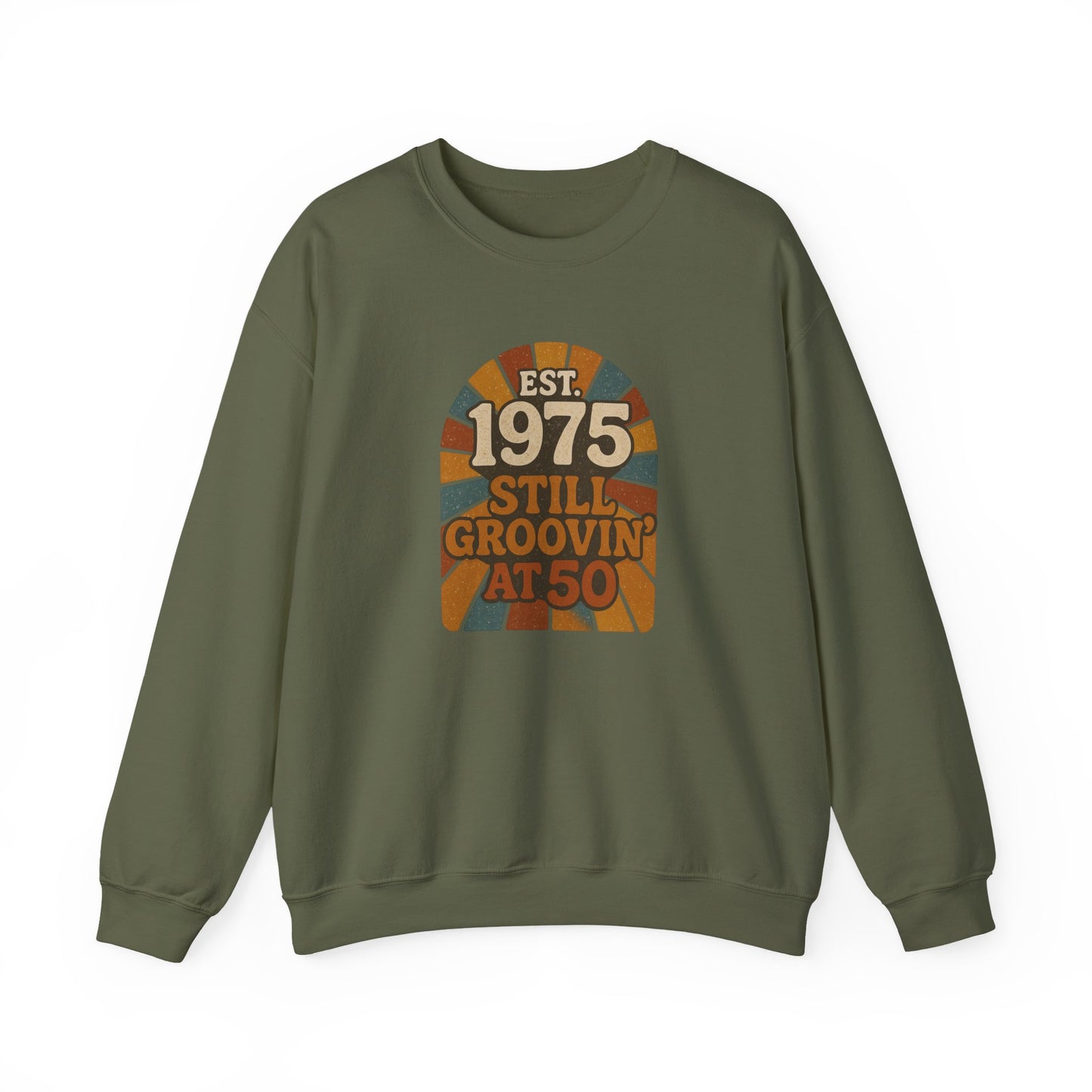 Vintage 1975 Crewneck Sweatshirt, Birthday Gift, Milestone Celebration, Cozy Style, Retro Sweatshirt
