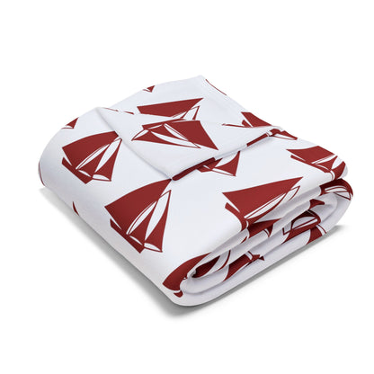 Fleece Blanket - Cozy Arctic Ocean Galway Hooker Design