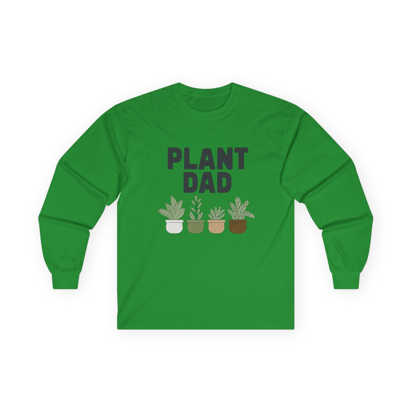 Personalize Plant Dad Long Sleeve Tee, Gift for Plant Lovers, Gardening Apparel, Unisex T-Shirt, Eco-Friendly Fashion, Birthday or Father's Day