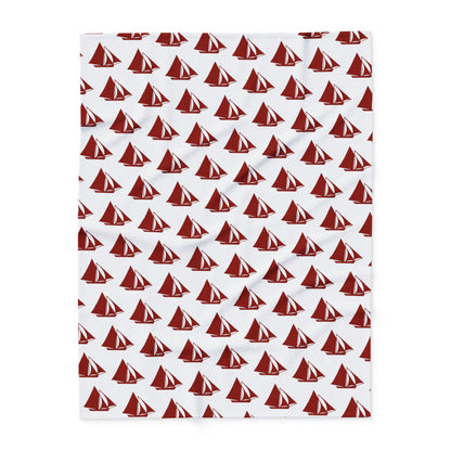 Fleece Blanket - Cozy Arctic Ocean Galway Hooker Design