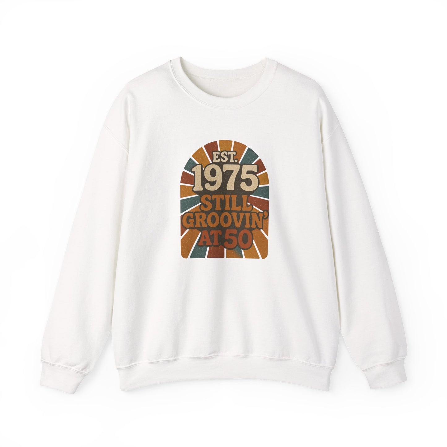 Vintage 1975 Crewneck Sweatshirt, Birthday Gift, Milestone Celebration, Cozy Style, Retro Sweatshirt