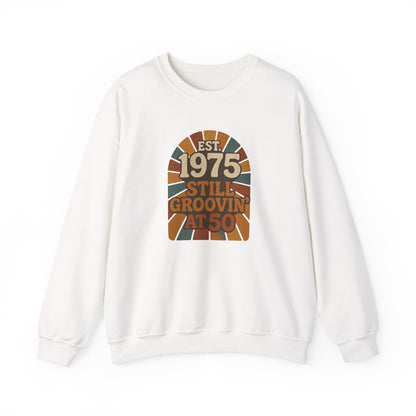 Vintage 1975 Crewneck Sweatshirt, Birthday Gift, Milestone Celebration, Cozy Style, Retro Sweatshirt