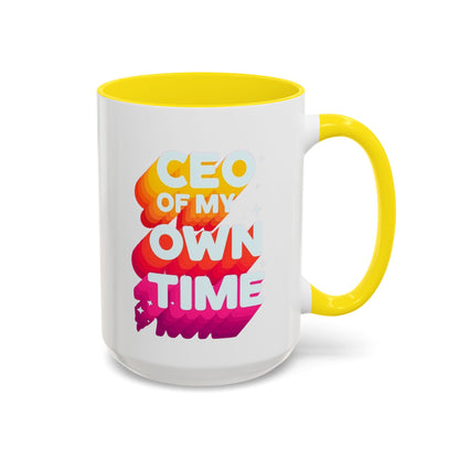 Personalize CEO of My Own Time Coffee Mug | Inspirational Accent Mug | Unique Gift for Entrepreneurs, Graduations, or Motivational Breaks, [...]