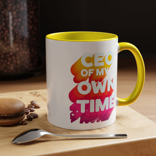 Personalize CEO of My Own Time Coffee Mug | Inspirational Accent Mug | Unique Gift for Entrepreneurs, Graduations, or Motivational Breaks, [...]