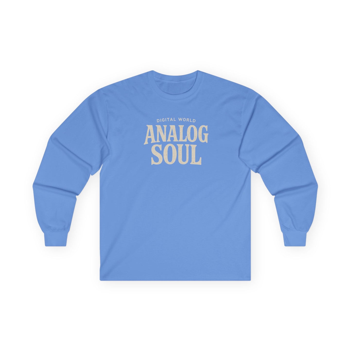 Personalize Digital World Analog Soul Long Sleeve Tee with Birth Year or Name Unisex Ultra Cotton Long Sleeve Tee