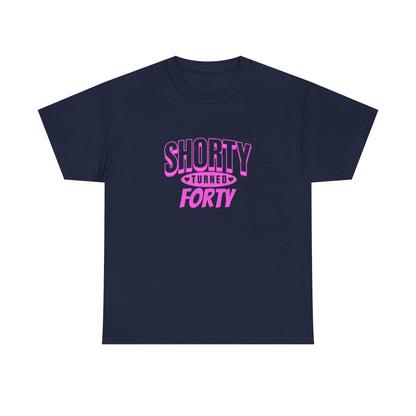Personalized Shorty Forty Unisex Tee Unisex Birthday Celebration Tee - Shorty Turned Forty, Fun T-Shirt, Retro Gift, Milestone Birthday Apparel, Unique Party Wear