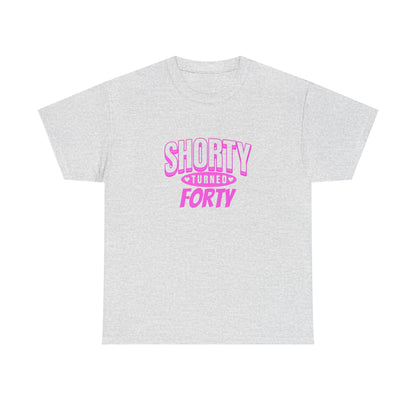 Personalized Shorty Forty Unisex Tee Unisex Birthday Celebration Tee - Shorty Turned Forty, Fun T-Shirt, Retro Gift, Milestone Birthday Apparel, Unique Party Wear