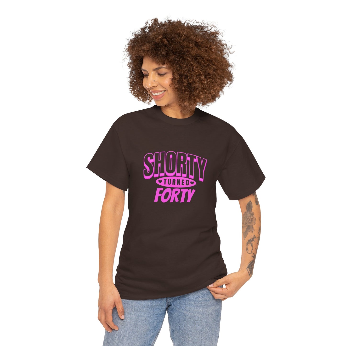 Personalized Shorty Forty Unisex Tee Unisex Birthday Celebration Tee - Shorty Turned Forty, Fun T-Shirt, Retro Gift, Milestone Birthday Apparel, Unique Party Wear