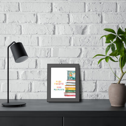 Literary Art Print, Book Lover Gift, Home Decor, Music Enthusiast Art, Playlists Wall Art, Cozy Reading Nook Decor