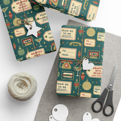 Festive Wrapping Paper – Holiday Gift Wrap, Seasonal Decor, Christmas, Birthday, Handmade Gift, Party Supplies