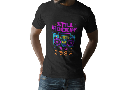 Personalized Birth Year Boombox Unisex Tee - Retro Nostalgia Personalized Shirt