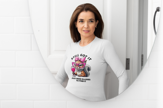 Funny Squirrel Glasses Unisex Long Sleeve Tee