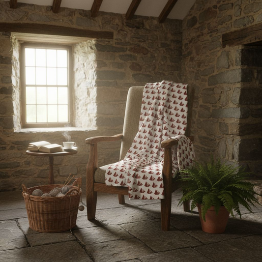 Cozy Bohemian Arctic Fleece Blanket — Galway Hooker Design Cozy Home Throw