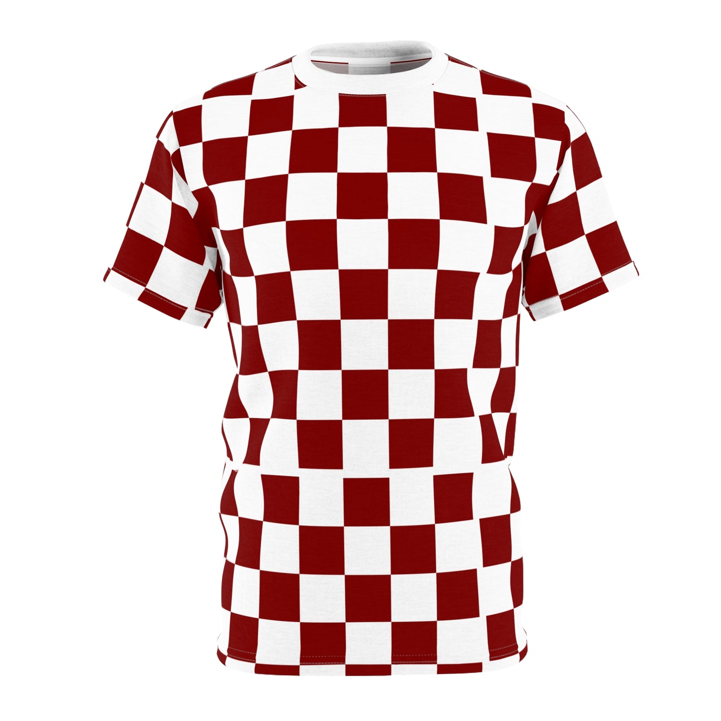 Trendy Checkerboard Tee, Checker Print Shirt, Unisex Casual Wear, Fashion T-Shirt, Gift for Her/Him, Everyday Style