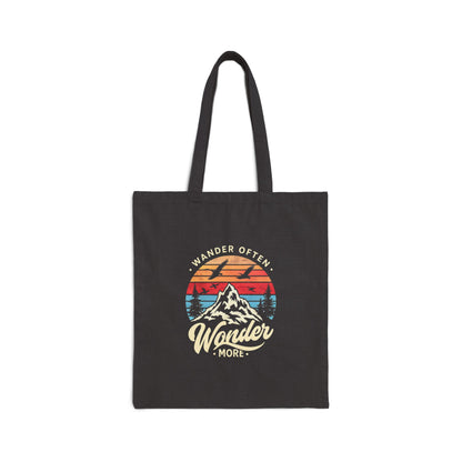Personalize Canvas Tote Bag Wander Often Wonder More Reflective Soul-Searching Vibe