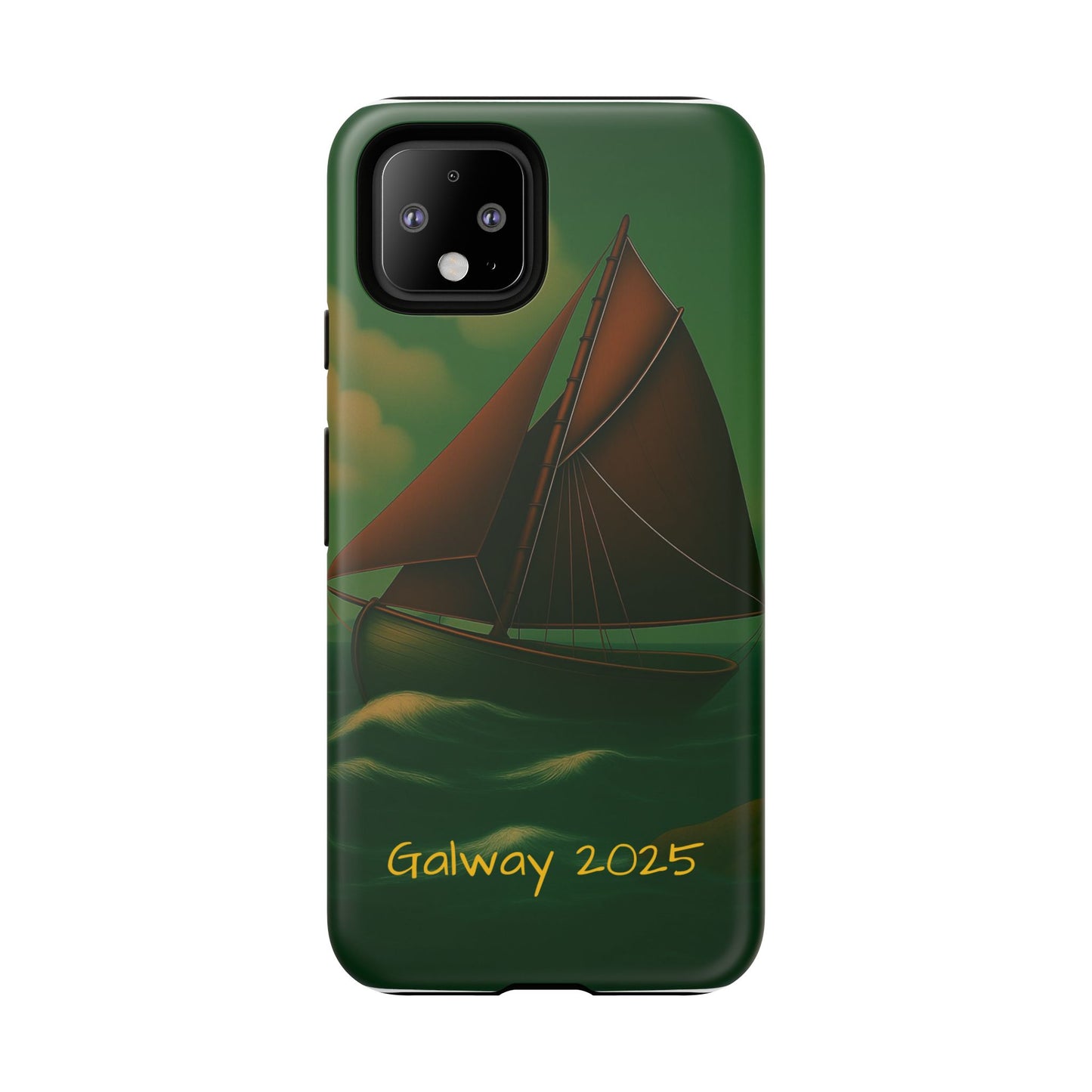 Personalize Galway Hooker Phone Case, Nautical Phone Cover, Tough Cases for Adventurers, Boating Accessories, Gift Sailboat