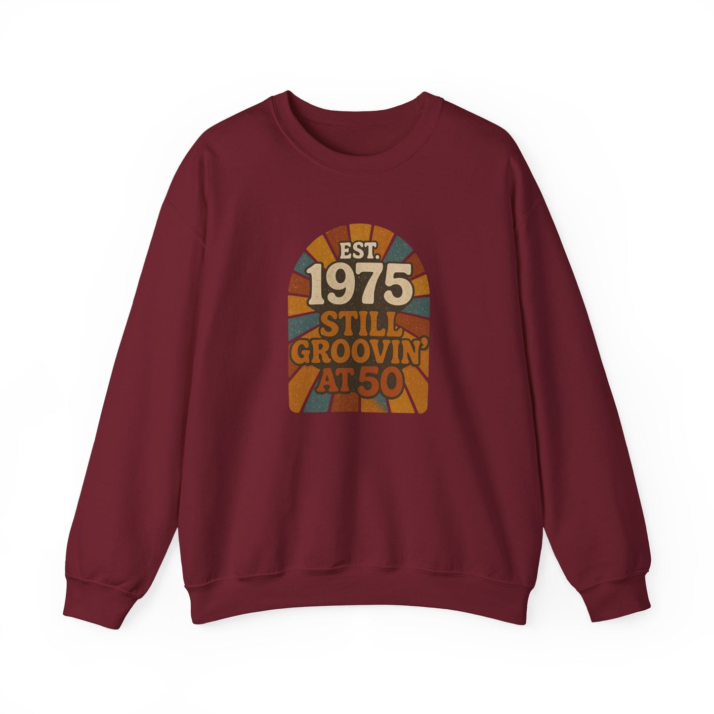 Vintage 1975 Crewneck Sweatshirt, Birthday Gift, Milestone Celebration, Cozy Style, Retro Sweatshirt